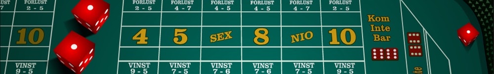 Craps bonus hos Unibet casino