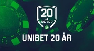 Unibet fyller 20 år - kom med och fira!