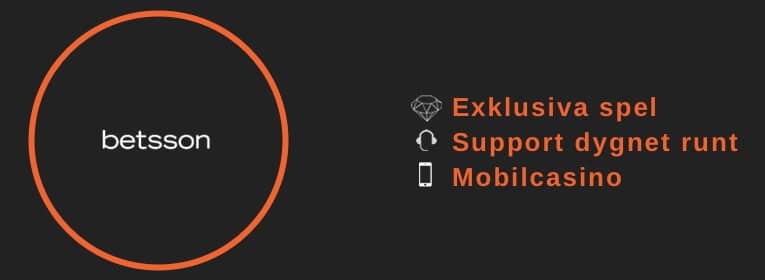Exklusiva spel och support dygnet runt hos betsson casino