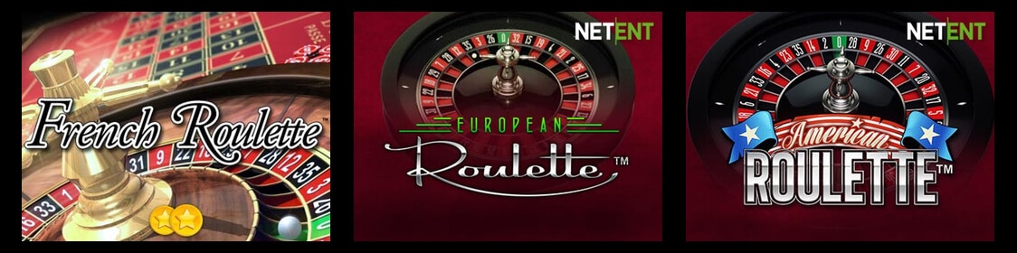 Olika varianter av spelet: Amerikansk, fransk och europeisk roulette