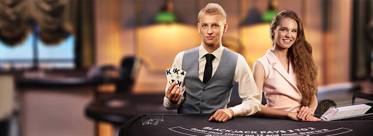 Betsson live casino med black jack, roulette och lyckohjul