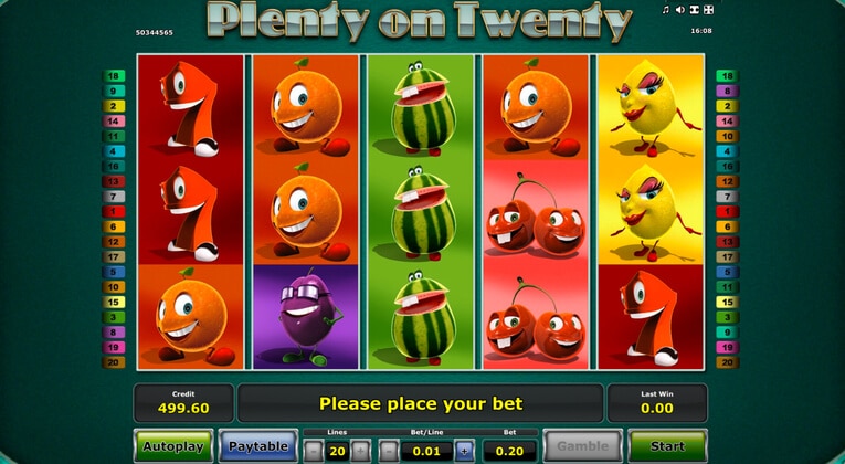 Spela Plenty on Twenty gratis i dator, mobil och surfplatta