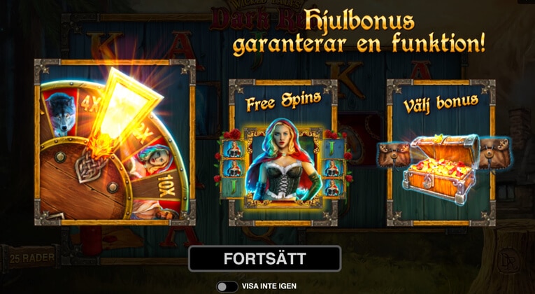 Wicked Tales: Dark Red bonus och free spins