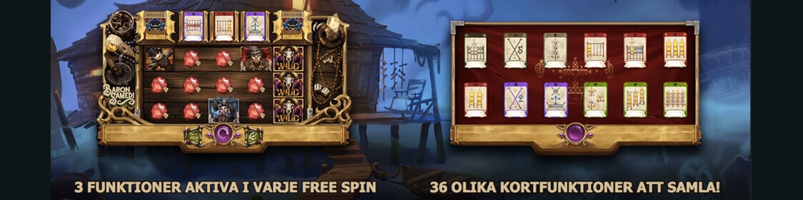 Baron Samedi har free spins och bonus