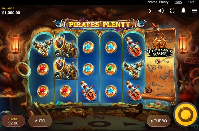 Spela Pirates Plenty gratis i mobil, surfplatta och dator