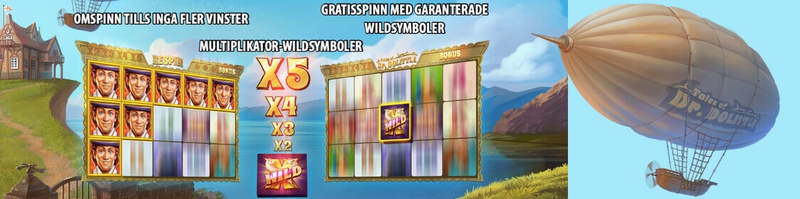 Vinn free spins och bonus i Tales of Dr. Dolittle