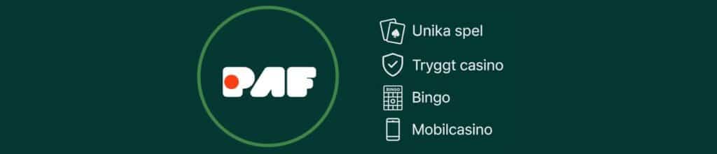 Fördelar med spelbolaget Paf