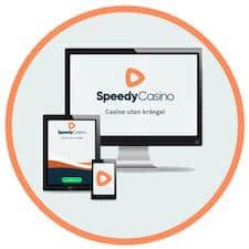 Spelar Speedy Casino i mobil, surfplatta och dator.