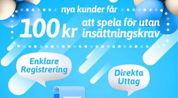 No Deposit bonus på 100 kr hos Snabbare