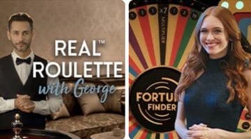 Lobbybilder av Real Roulette och Fortune Finder