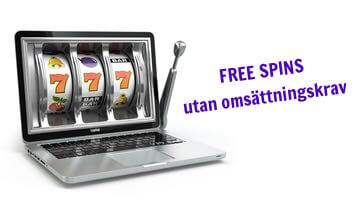 Spelar free spins utan omsättningskrav