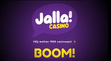 Välkomstsida hos Jalla casino