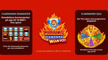 Nytt WowPot-spel 9 Blazing Diamond WowPot