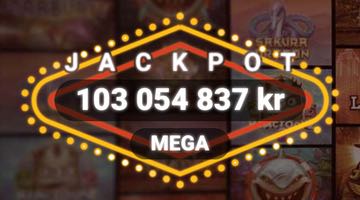 Jackpottsumman i LeoJackpot - 103 miljoner kronor