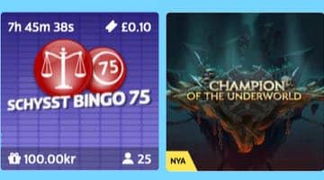 Bingo och Champions of the underworld - nya spel hos Play OJO