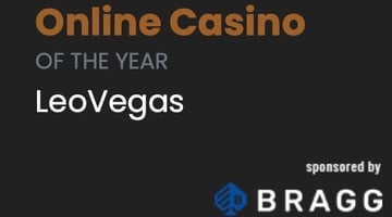 Vinstmeddelande från Global Gaming Awards: Online Casino of the Year: LeoVegas.