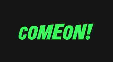 ComeOn:s logga i grönt mot svart bakgrund