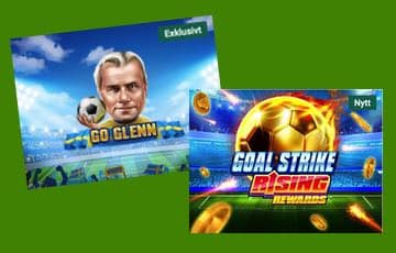 Bild på slottarna Go Glenn och Goal Strike Rising Rewards