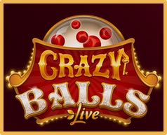 Loggan till live-spelet Crazy Balls inramad i guldram