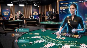 En AI-dealer vid ett blackjackbord.